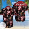 Tlmus Iron Maiden Hawaiian Graphic Print Short Sleeve Hawaiian Casual Shirt