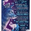 To My Son  Never Forget I Love You Wolf Blanket