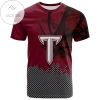 Troy Trojans All Over Print T-shirt Men's Basketball Net Grunge Pattern- NCAA