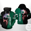 Tulane Green Wave NCAA US Flag Skull 3D Printed Hoodie Zipper Hooded Jacket