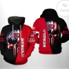 UNLV Rebels NCAA US Flag Skull 3D Printed Hoodie Zipper Hooded Jacket