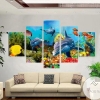 Underwater World Animal Five Panel Canvas 5 Piece Wall Art Set