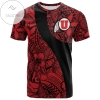 Utah Utes All Over Print T-shirt Polynesian  - NCAA