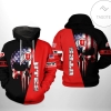 Utah Utes NCAA US Flag Skull 3D Printed Hoodie Zipper Hooded Jacket