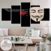 V Is For Vendetta Quote Five Panel Canvas 5 Piece Wall Art Set