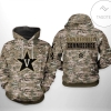Vanderbilt Commodores NCAA Camo Veteran 3D Printed Hoodie Zipper Hooded Jacket