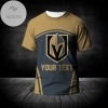 Vegas Golden Knights All Over Print T-shirt Curve Style Sport- NHL