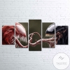 Venom Vs Carnage Movie Five Panel Canvas 5 Piece Wall Art Set