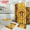 Versace Bath Mat 1 Shower Curtain Waterproof Luxury Bathroom Mat Set