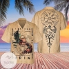 Viking Warrior Print Short Sleeve Hawaiian Casual Shirt