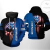 West Virginia Mountaineer NCAA US Flag Skull 3D Printed Hoodie Zipper Hooded Jacket