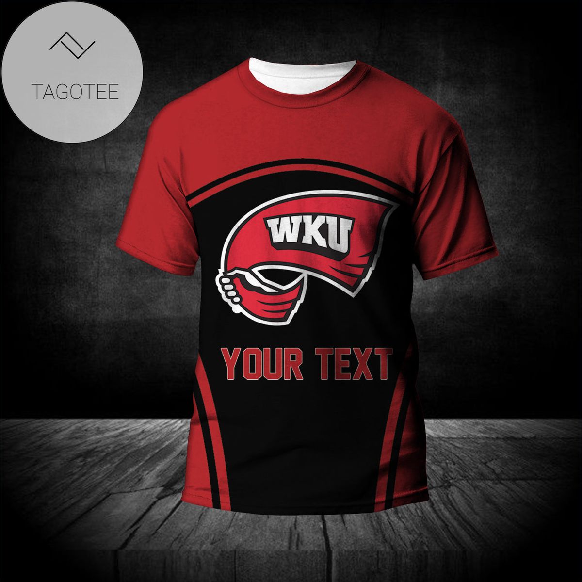 Western Kentucky Hilltoppers All Over Print T-shirt Curve Style Sport- NCAA