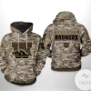 Western Michigan Broncos NCAA Camo Veteran 3D Printed Hoodie Zipper Hooded Jacket
