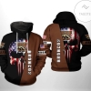 Western Michigan Broncos NCAA US Flag Skull 3D Printed Hoodie Zipper Hooded Jacket