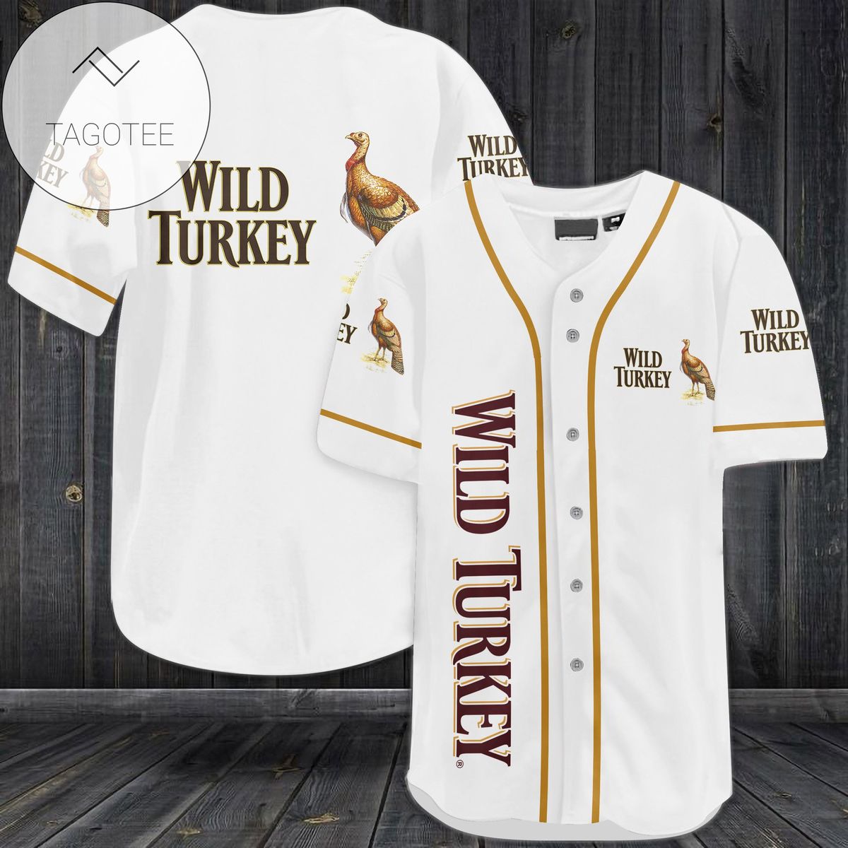 Wild Turkey Baseball Jersey - White