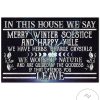 Witch In This House We Say Merry Winter Solstice Doormat