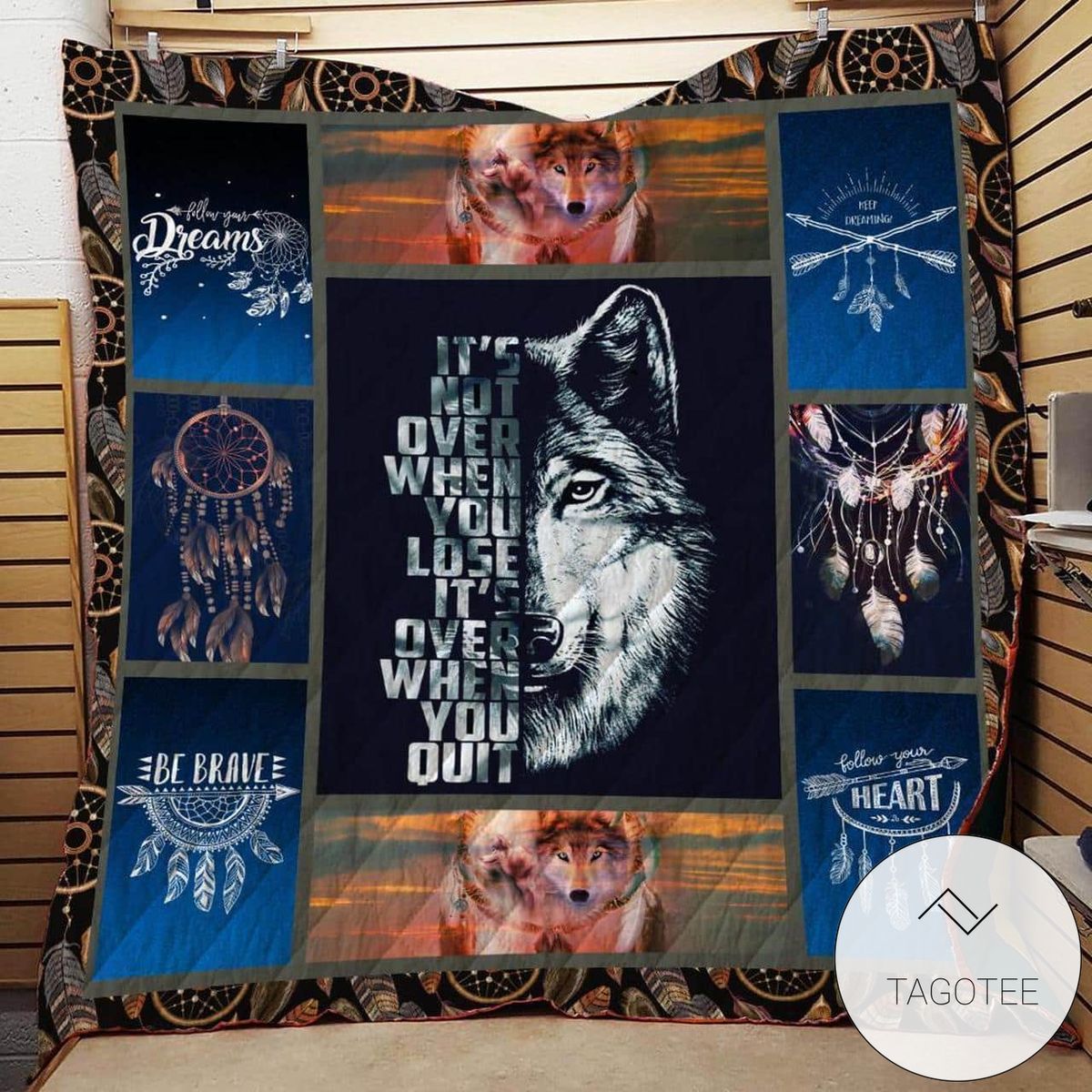 Wolf Be Brave Quilt Blanket
