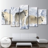 Wolves In The Arctic Five Panel Canvas 5 Piece Wall Art Set