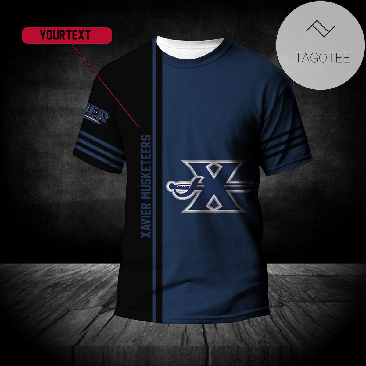 Xavier Musketeers T-Shirt Half Style Custom - NCAA