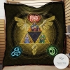 Zelda Ocarina Triforce For Fans Quilt Blanket