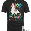 100th Day Of School No Prob Llama Happy 100th Day 4th Grade T-shirt