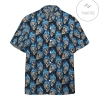3D AOP Rod Blue Flame With Skull Custom Hawaiian Shirt