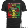 4th Of July June 19th Is My Independence Day African Women T-shirt