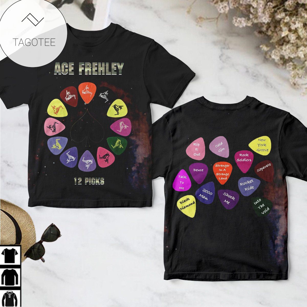 Ace Frehley 12 Picks Album Cover Shirt