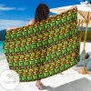 African Zip Zag Print Pattern Sarong Womens Swimsuit Hawaiian Pareo Beach Wrap
