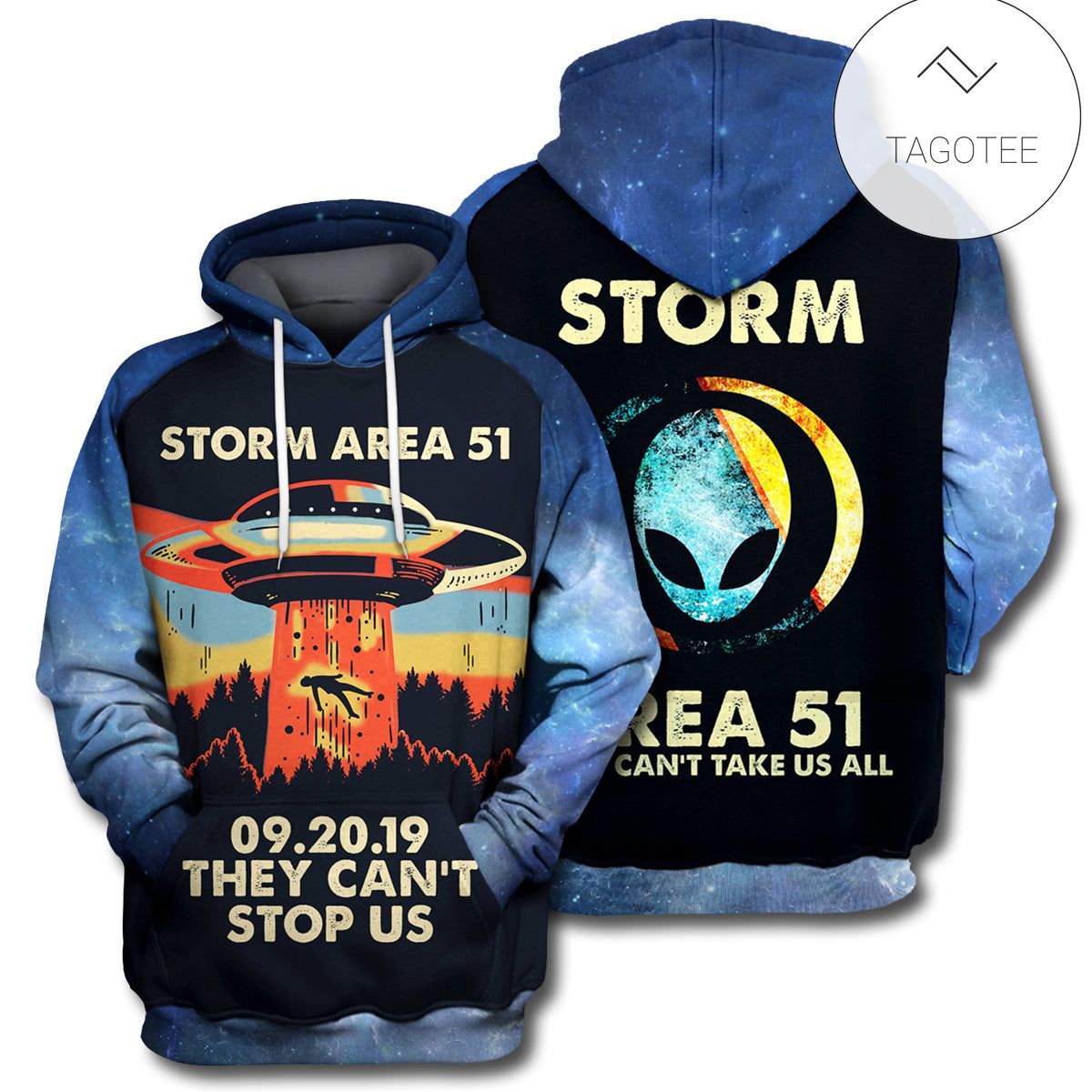 Alien Hoodie Storm Area 51 T-shirt Hoodie Unisex