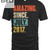 Amazing Since July 2017 - 5 Year Old 5th Birthday Gift T-shirt