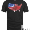 American Flag Usa Map United States Of America 4th Of July T-shirt
