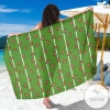 American Football on Field Themed Print Sarong Womens Swimsuit Hawaiian Pareo Beach Wrap