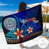 American Samoa Custom Personalised Sarong Vintage Tribal Mountain Hawaiian Pareo Beach Wrap