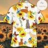 American Staffordshire Terrier Dog Lovers Sun Flower Hawaiian Shirt