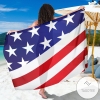 American flag Print Sarong Womens Swimsuit Hawaiian Pareo Beach Wrap