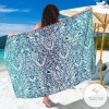 Angel Wings Boho Design Themed Print Sarong Womens Swimsuit Hawaiian Pareo Beach Wrap