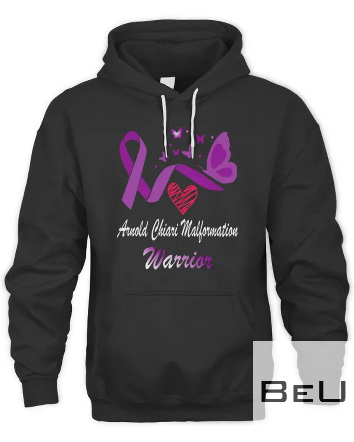 Arnold Chiari Malformation Warrior Butterfly Purple Ribbon ACM Support Arnold Chiari Malformation Awareness T-shirt