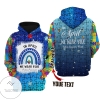 Autism Awareness In Autism We Wear Blue Personalized Unisex Hoodie