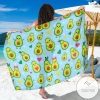 Avocado Pattern Print Sarong Womens Swimsuit Hawaiian Pareo Beach Wrap