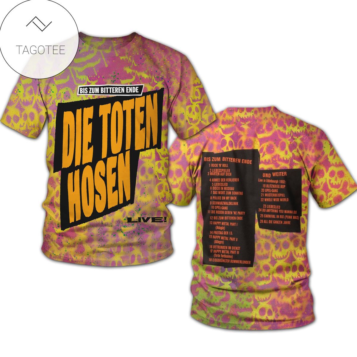 Bis Zum Bitteren Ende Die Toten Hosen Live Album Cover Shirt