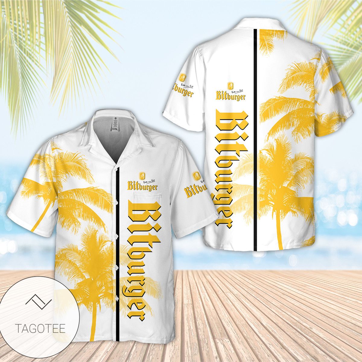 Bitburger Palm Hawaiian Shirt