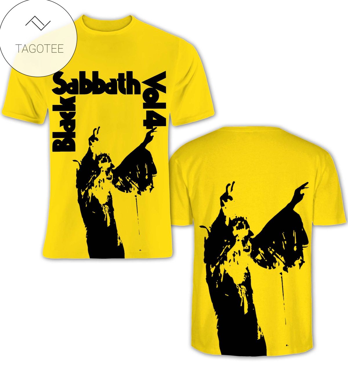 Black Sabbath Vol 4 Album Cover Yellow Shirt