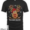 Bleached Teacher Squad Reindeer Funny Teacher Christmas Xmas T-shirt