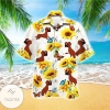 Boxer Dog Lovers Sun Flower Hawaiian Shirt