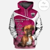 Boxer Dog Pink Hoodie