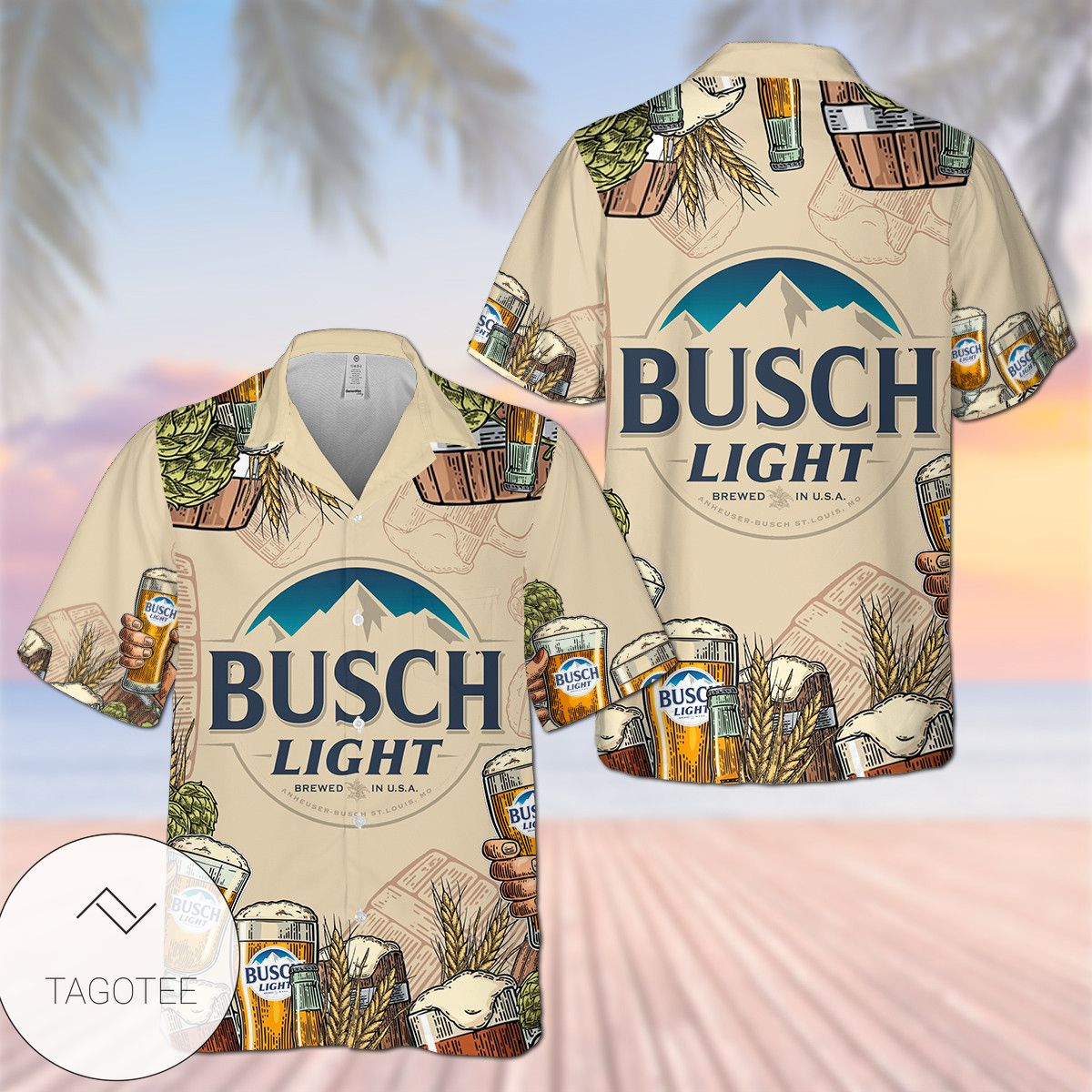 Busch Light Brewed In USA Hawaiian Shirt