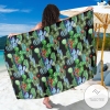 Cactus Watercolor Style Print Sarong Womens Swimsuit Hawaiian Pareo Beach Wrap