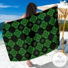Celtic Knot Green Neon Design Sarong Womens Swimsuit Hawaiian Pareo Beach Wrap