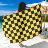 Checkered Yellow Pattern Print Sarong Checkered Yellow Hawaiian Pareo Beach Wrap